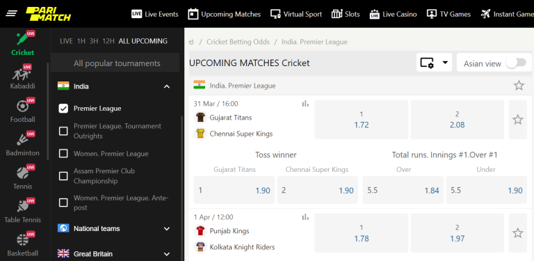 How to Bet on IPL with Parimatch Sportsbook