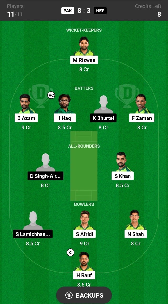 PAK vs NEP toss prediction PAK vs NEP prediction