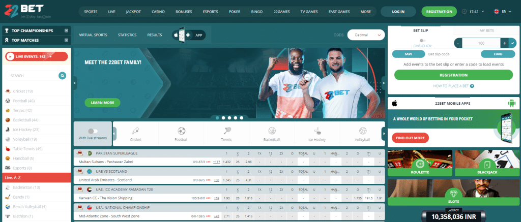 22bet website